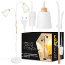 Lampa podłogowa wood white (2xE27)